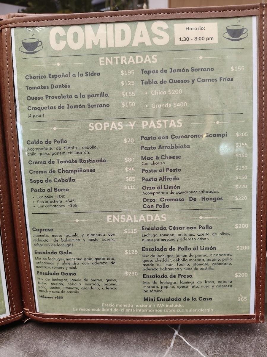 Cafē Dantēs Menu - Image 2